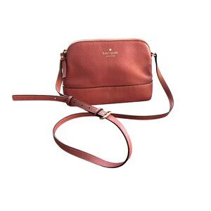 Kate Spade Hanna Berry Pebbled Leather Crossbody Bag Adjustable Strap